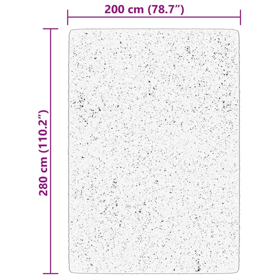 Tapis HUARTE à poils courts doux et lavable noir 200x280 cm - 10