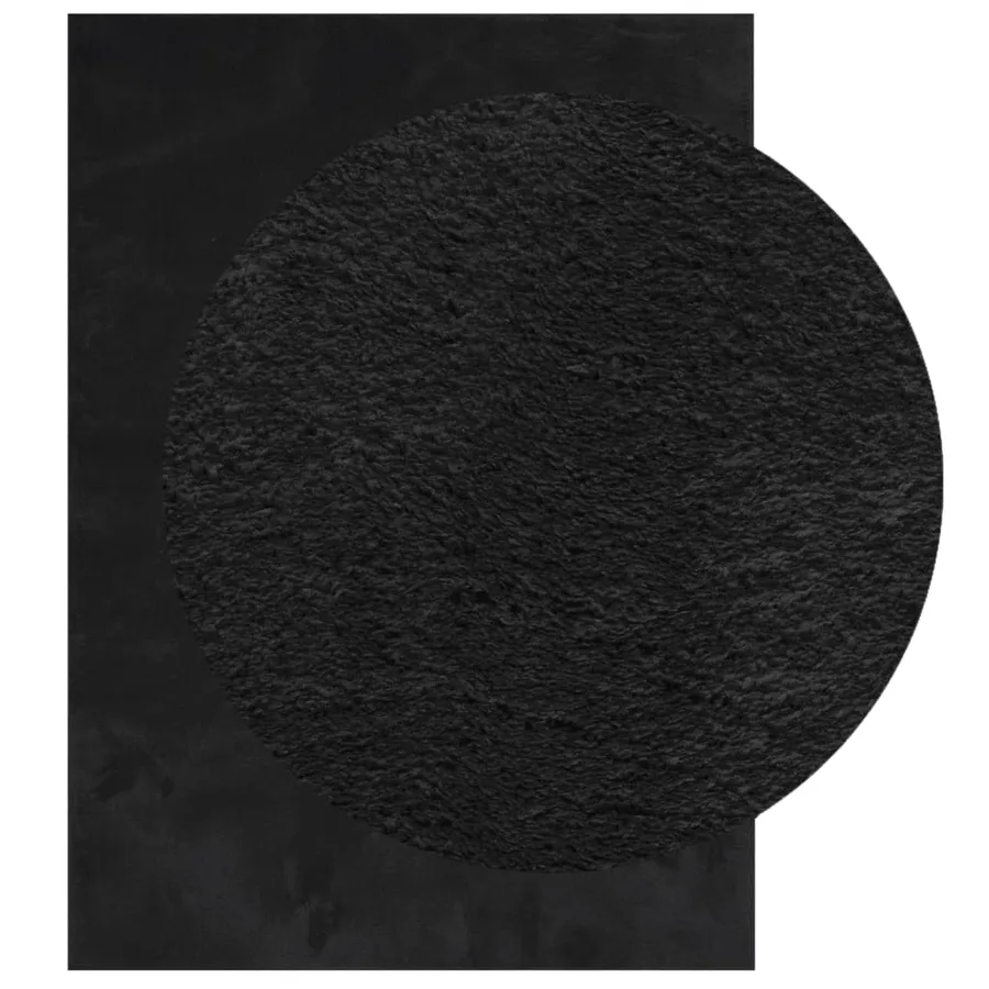 Tapis HUARTE à poils courts doux et lavable noir 200x280 cm - 3