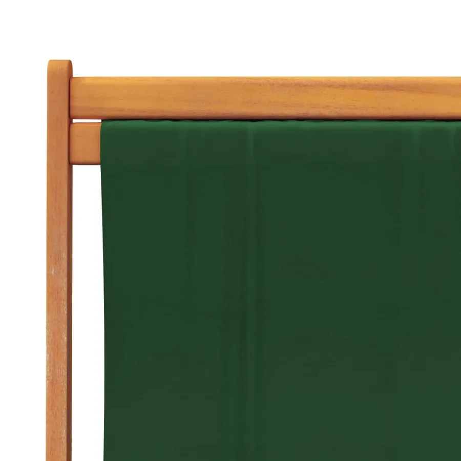 Chaises de plage pliables lot de 2 vert tissu - 8
