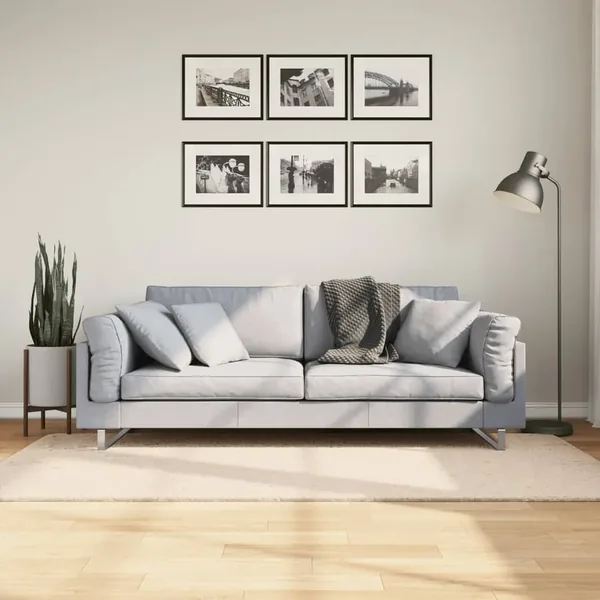 Tapis HUARTE à poils courts doux et lavable beige 100x200 cm