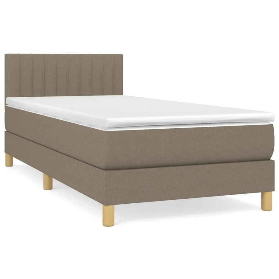 Sommier à lattes de lit avec matelas Taupe 80x200 cm Tissu - 2