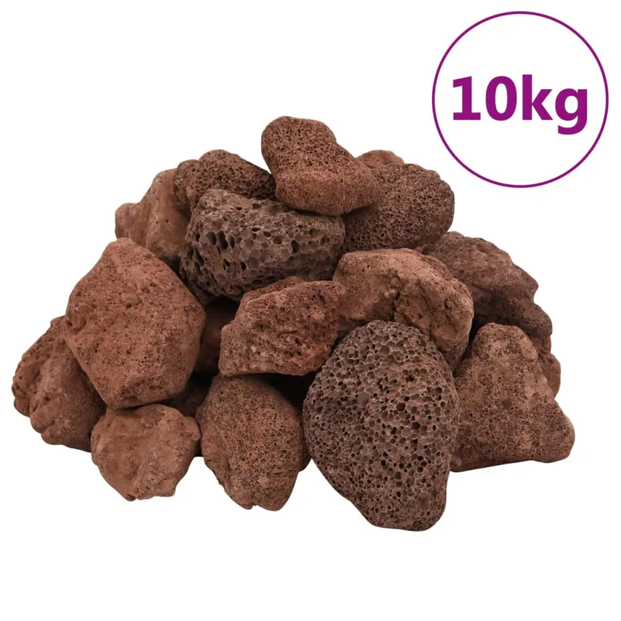 Roches volcaniques 10 kg rouge 5-8 cm - 2