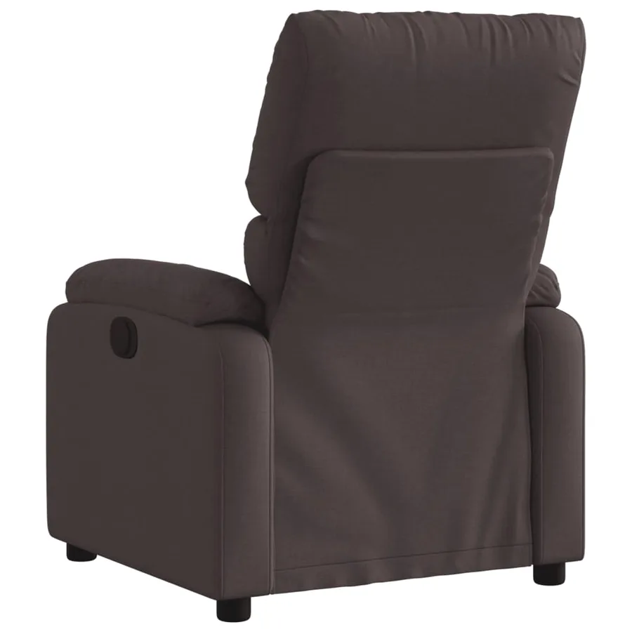 Fauteuil inclinable Marron foncé Tissu - 5