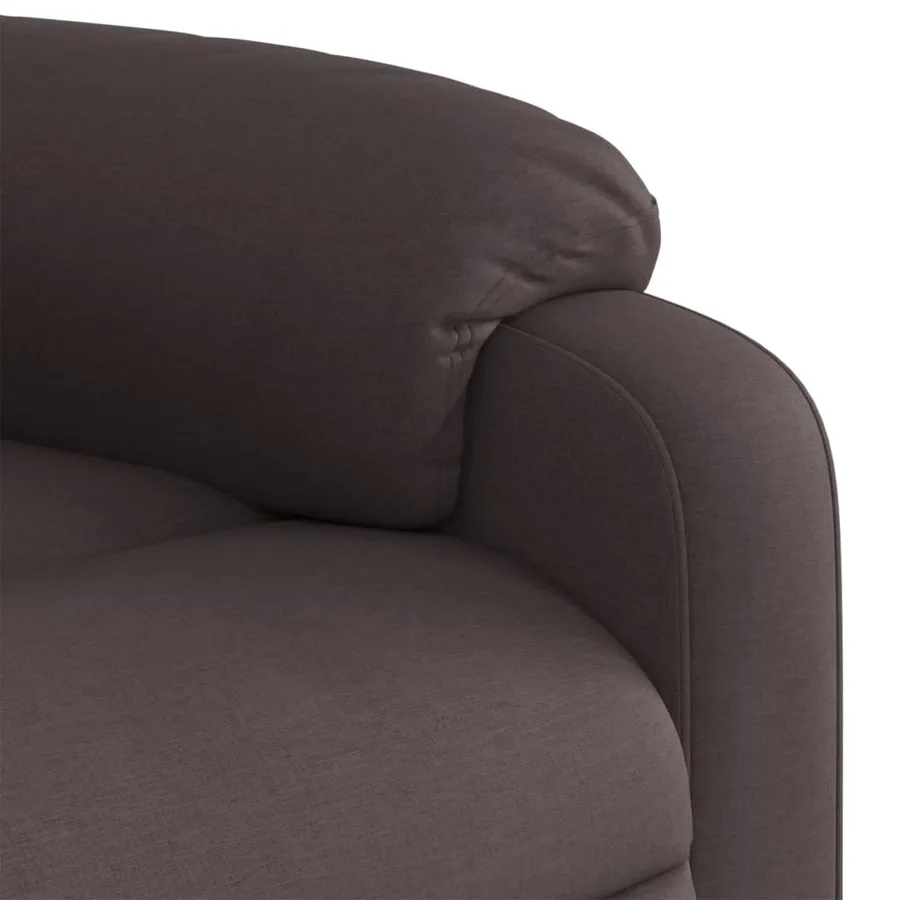 Fauteuil inclinable Marron foncé Tissu - 8