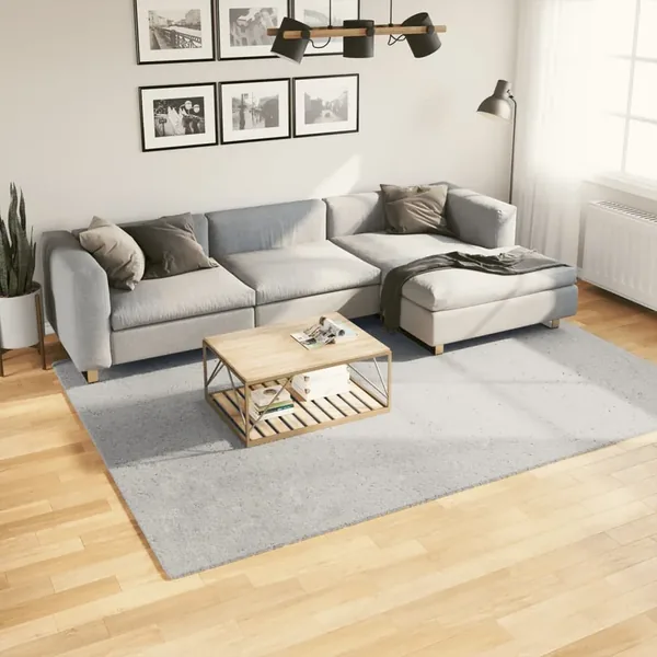 Tapis HUARTE à poils courts doux et lavable gris 200x280 cm