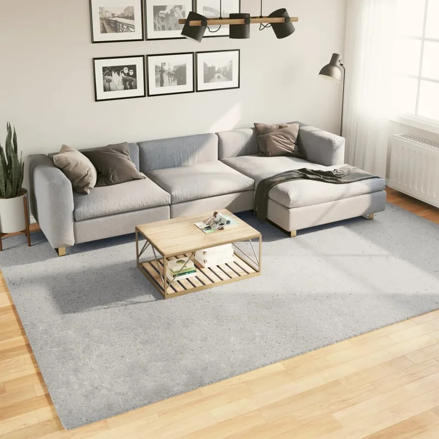 Tapis HUARTE à poils courts doux et lavable gris 240x340 cm