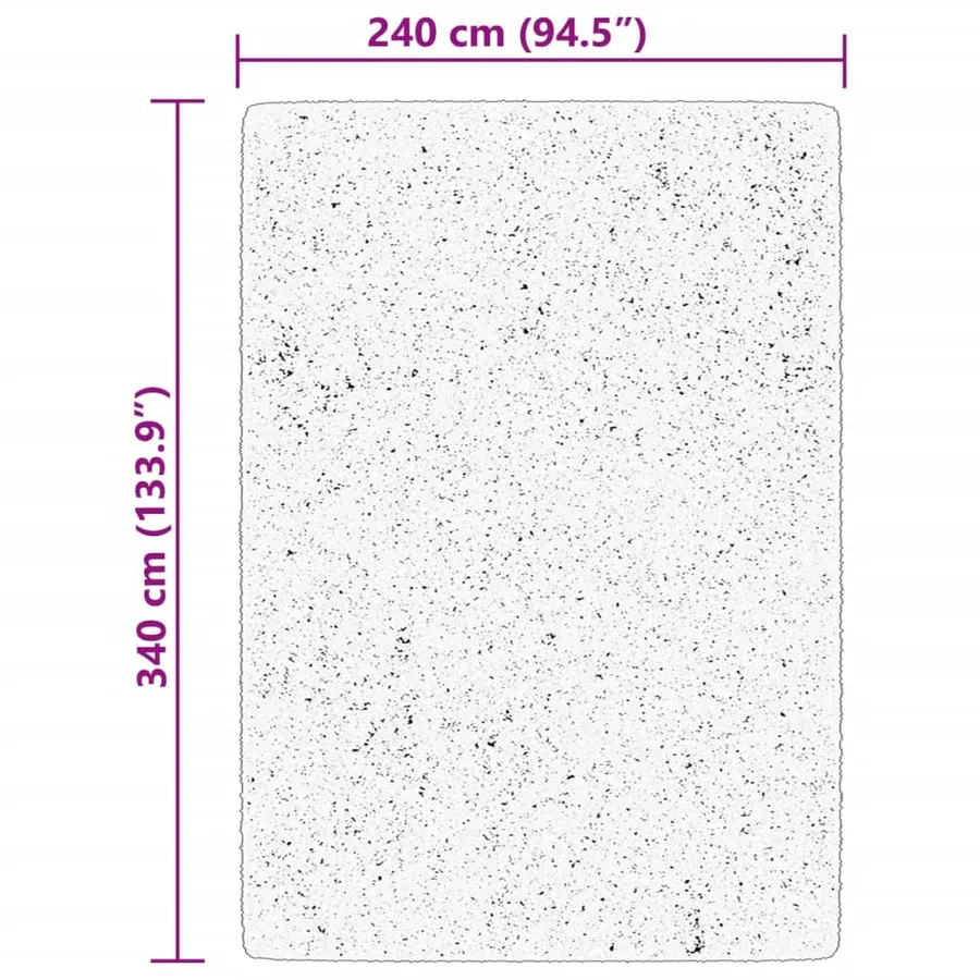 Tapis HUARTE à poils courts doux et lavable gris 240x340 cm - 10