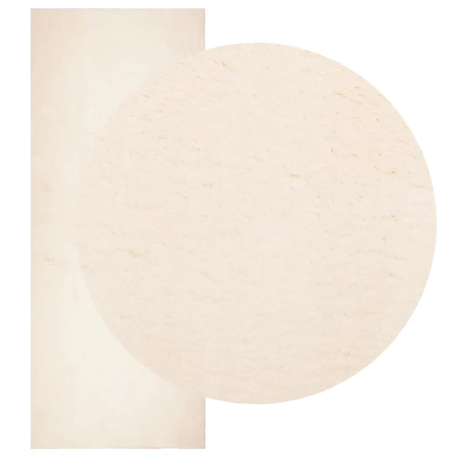 Tapis HUARTE à poils courts doux et lavable beige 80x200 cm - 3