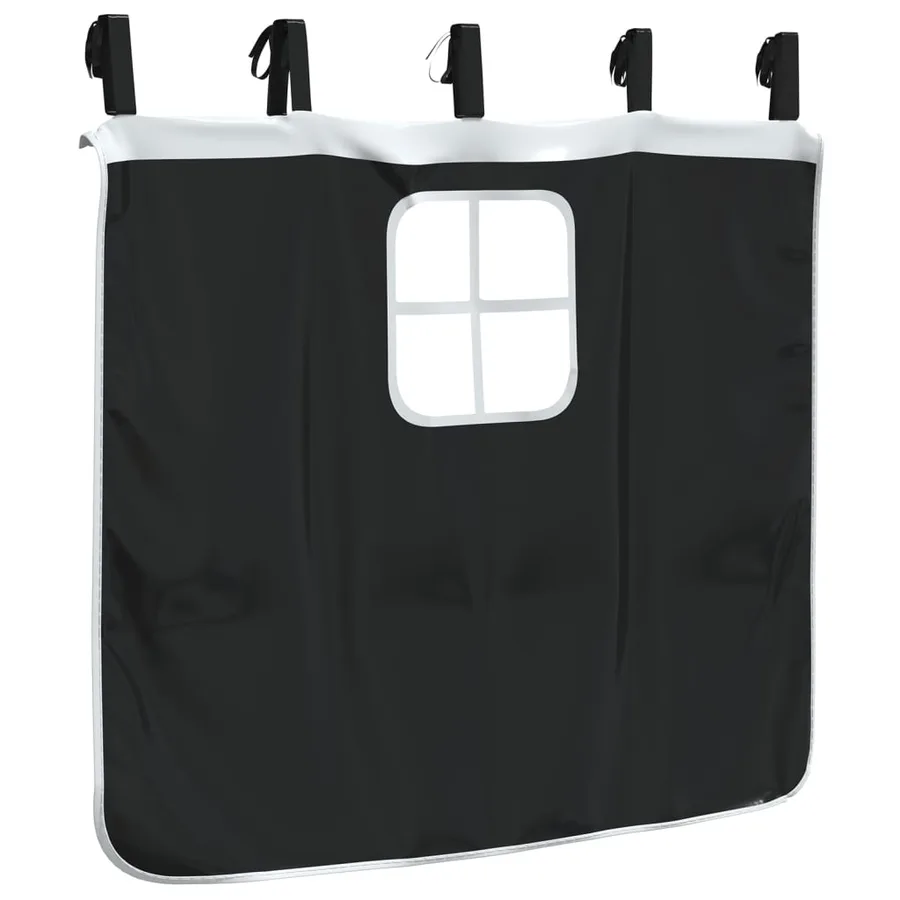 Rideaux pour lit mezzanine avec tour blanc et noir polyester - 13
