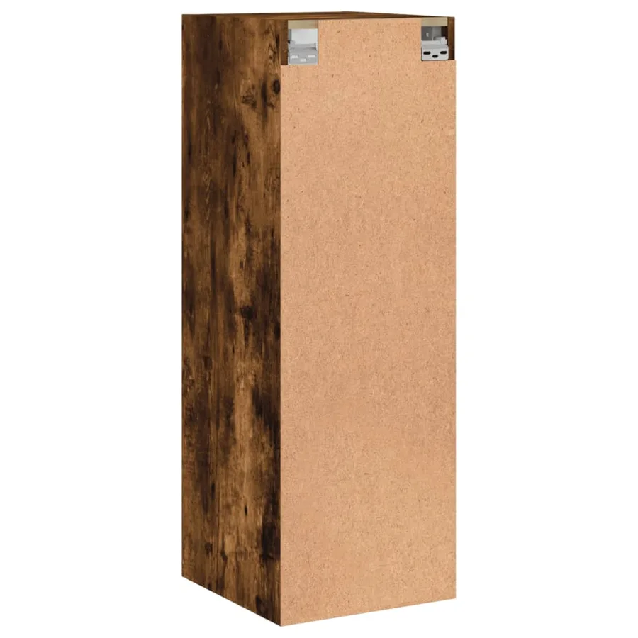 Armoire murale avec portes en verre chêne fumé 35x37x100 cm - 8