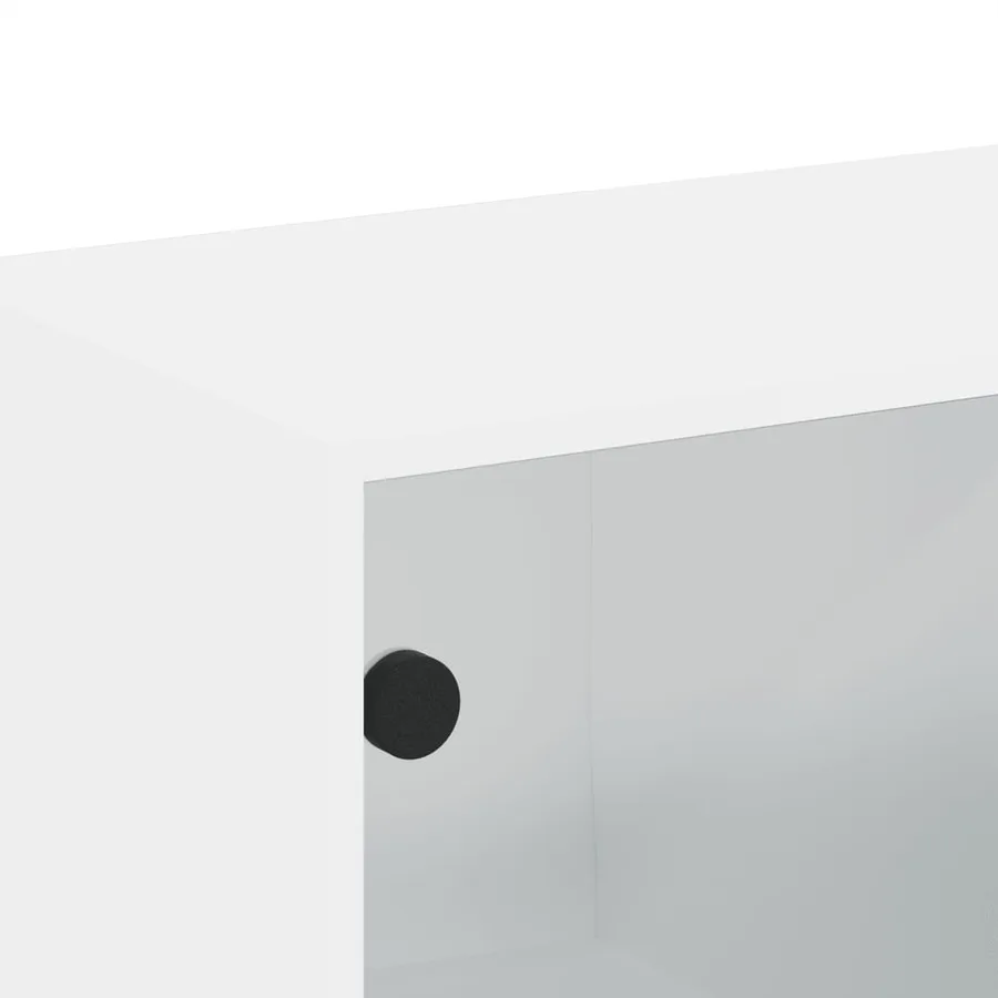 Armoires murales avec portes en verre 2 pcs blanc 68,5x37x35 cm - 10