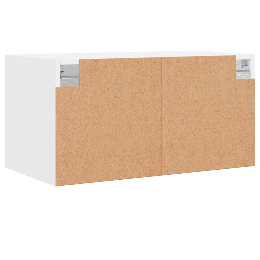 Armoires murales avec portes en verre 2 pcs blanc 68,5x37x35 cm - 9
