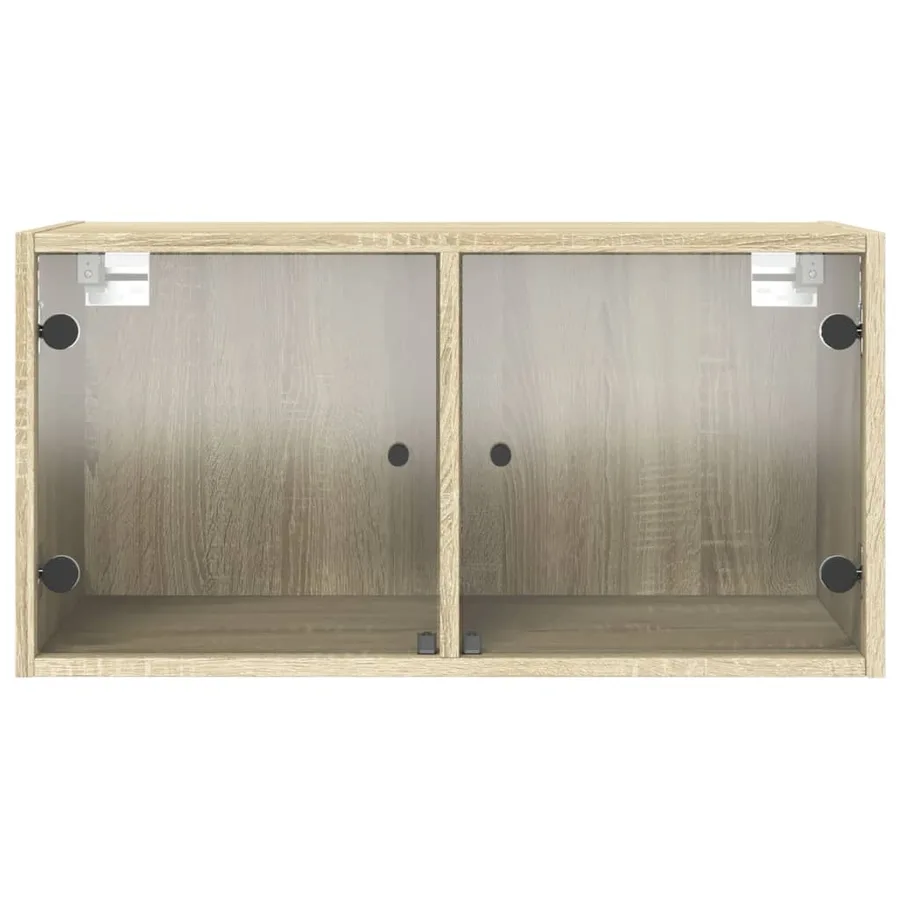 Armoires murales portes vitrées 2 pcs chêne sonoma 68,5x37x35cm - 7