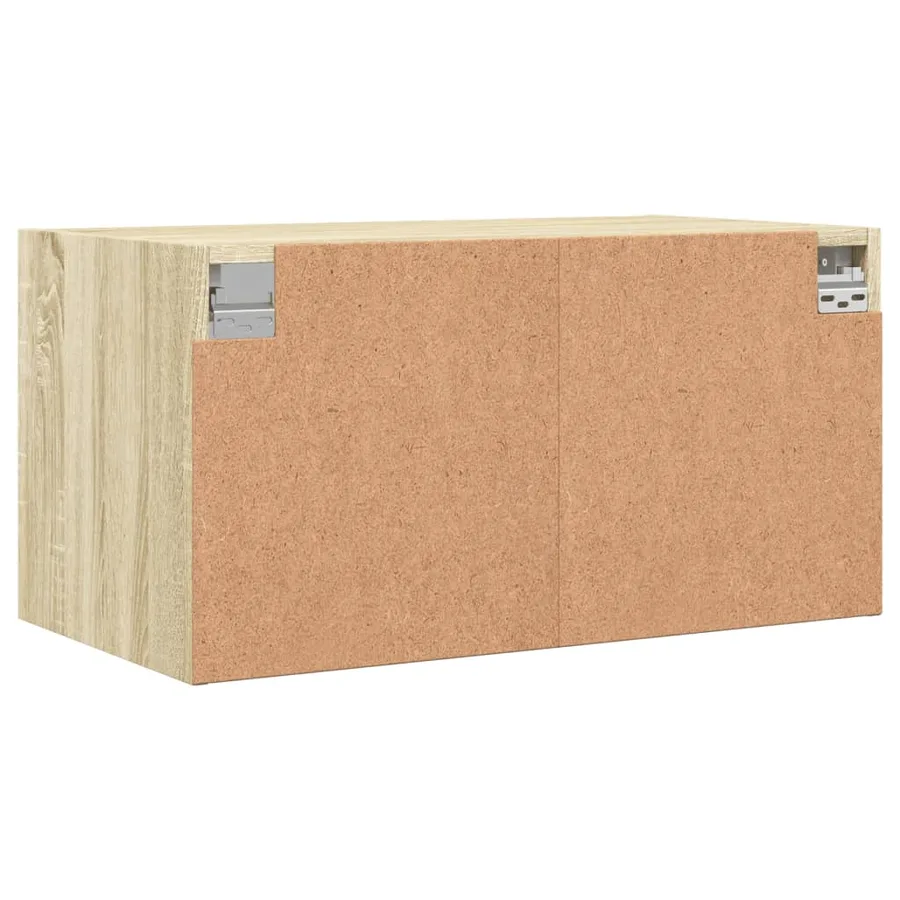 Armoires murales portes vitrées 2 pcs chêne sonoma 68,5x37x35cm - 9