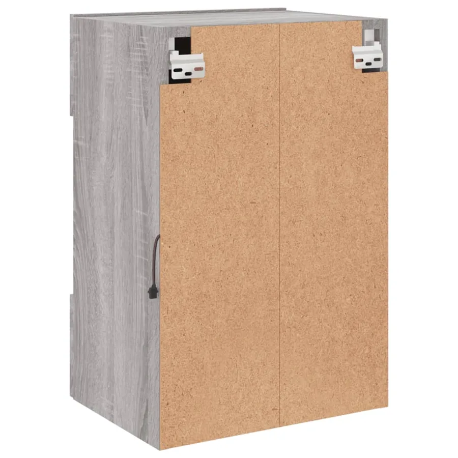 Meuble TV mural avec lumières LED sonoma gris 40x30x60,5 cm - 9