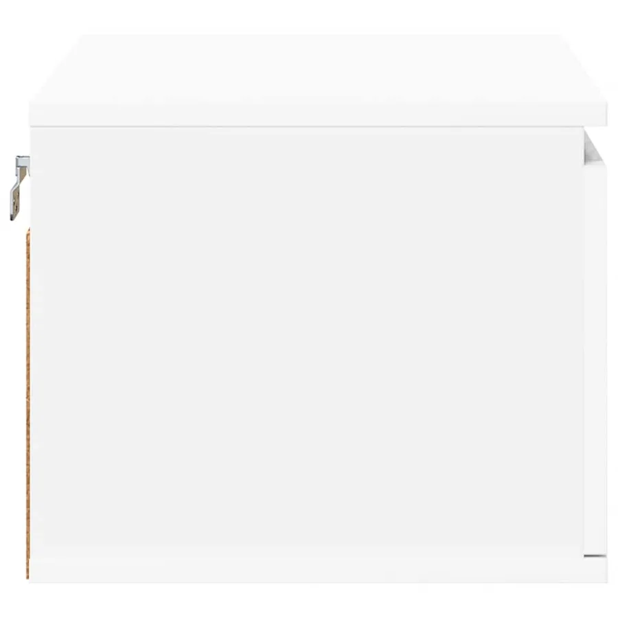 Table de chevet murale avec lumières LED blanc - 8