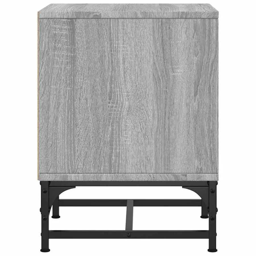 Table de chevet avec porte en verre sonoma gris 35x37x50 cm - 7