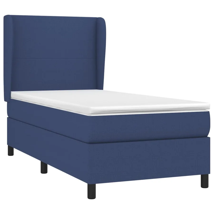 Sommier à lattes de lit avec matelas Bleu 80x200 cm Tissu - 3