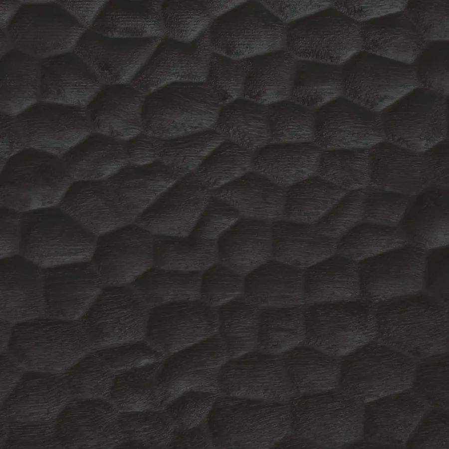 Meuble TV noir 100x33x46 cm bois massif de manguier - 9