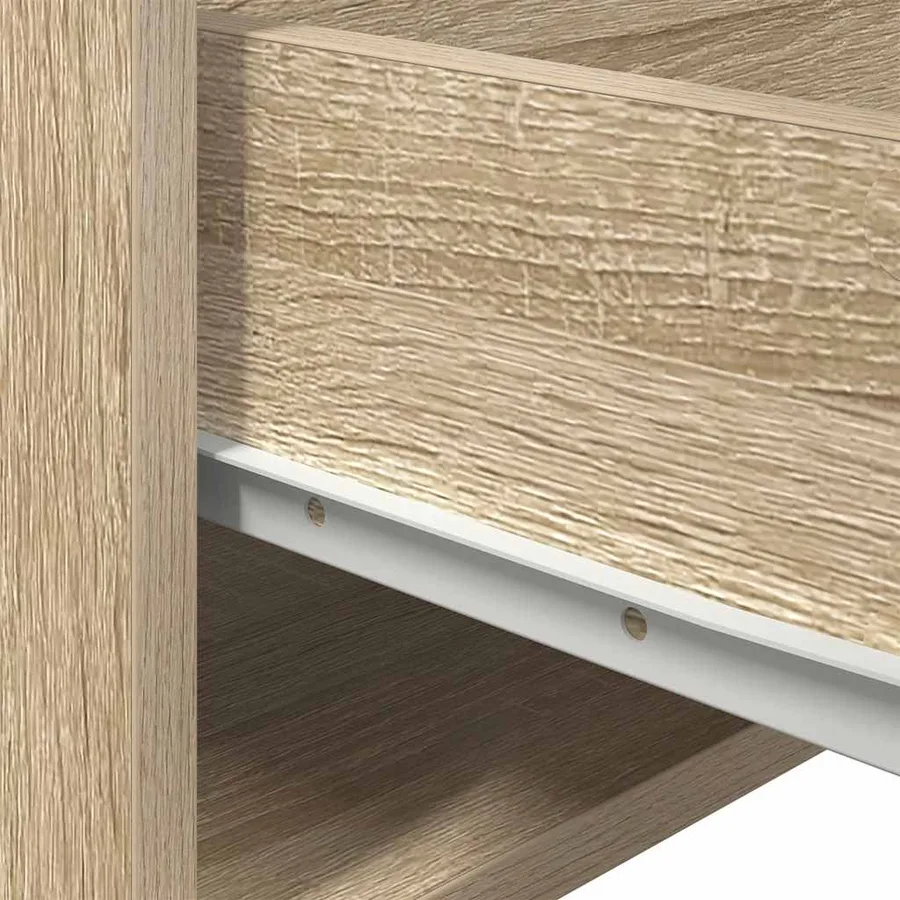 Table de chevet murale avec lumières LED chêne sonoma - 12
