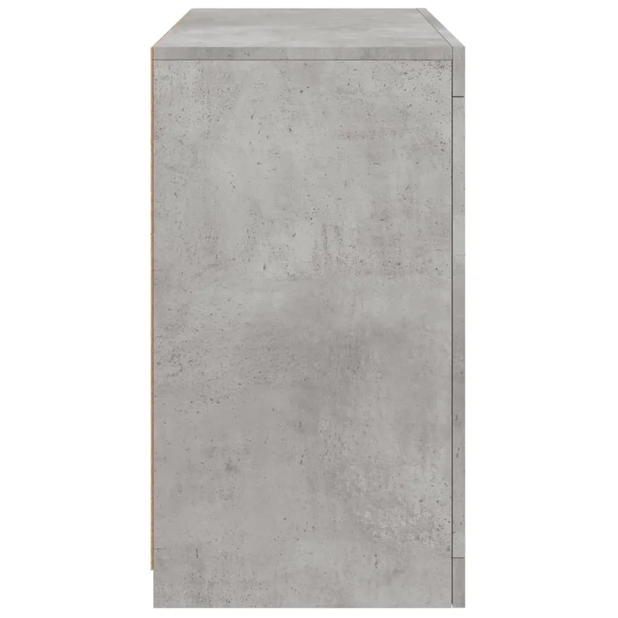 Buffet avec lumières LED gris béton 60,5x37x67 cm - 8
