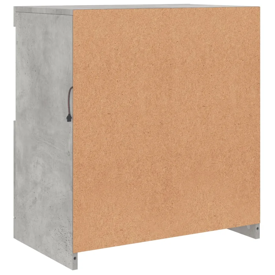 Buffet avec lumières LED gris béton 60,5x37x67 cm - 9