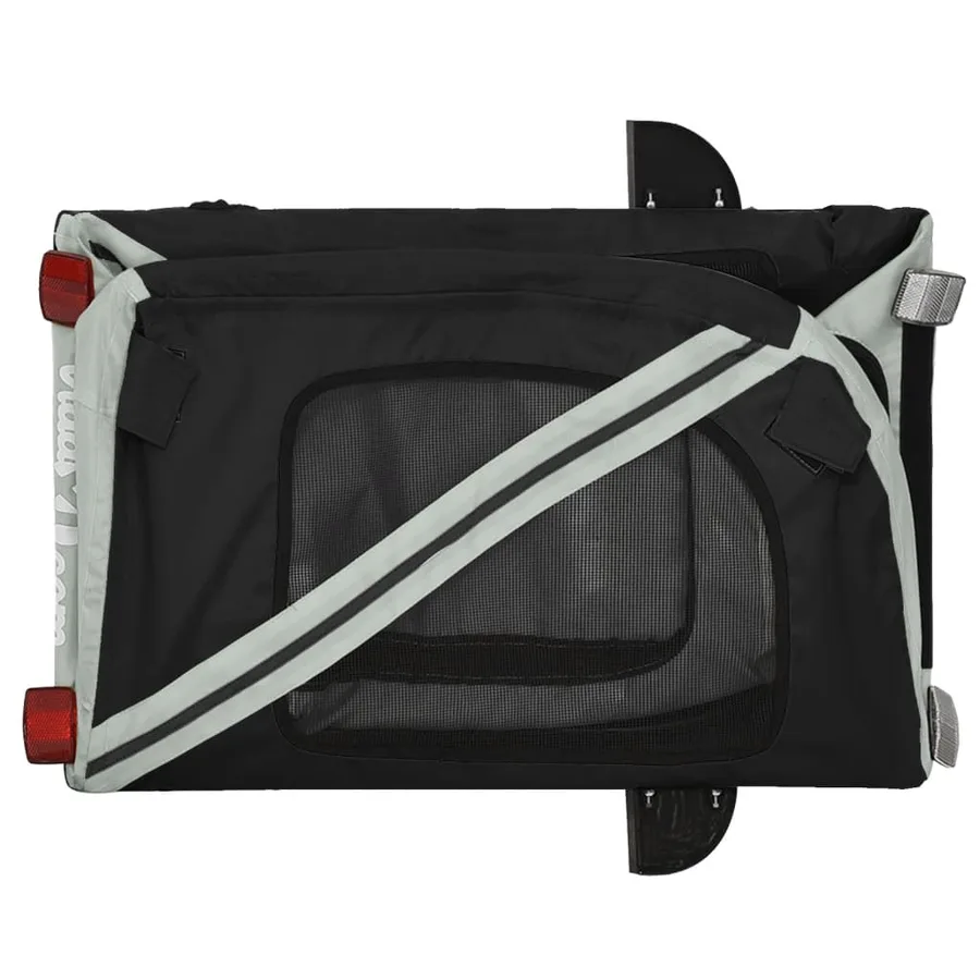 Remorque de vélo pour animaux de compagnie gris et noir - 9