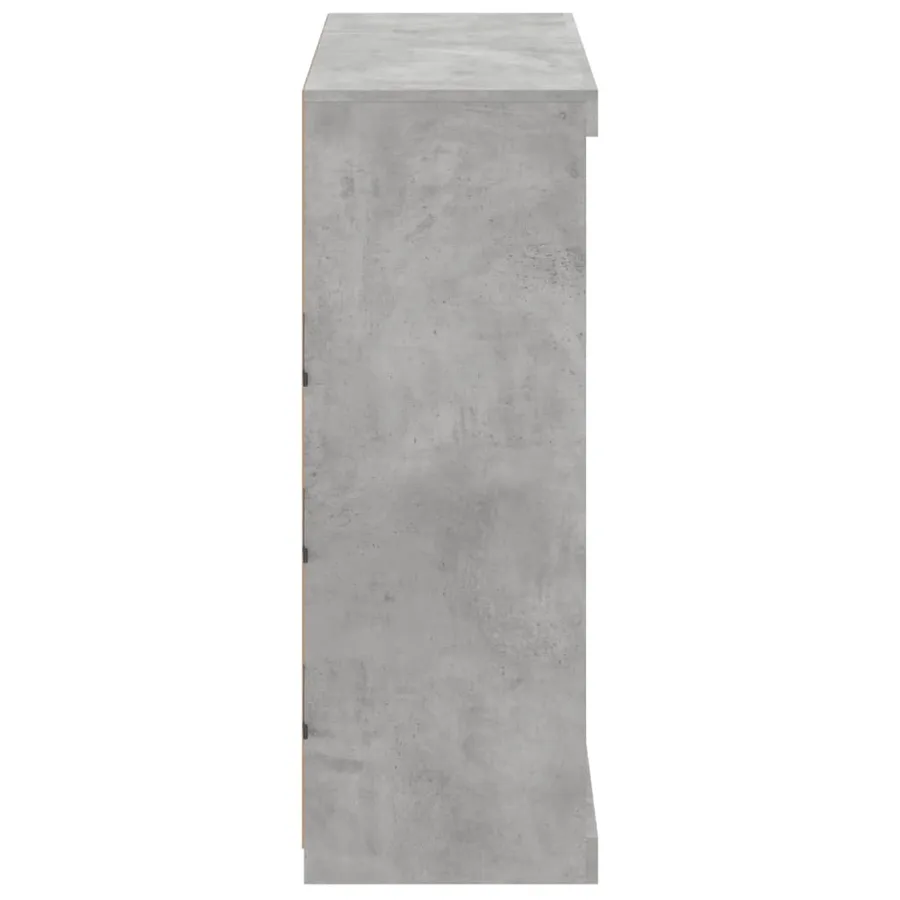 Buffet avec lumières LED gris béton 81x37x100 cm - 7