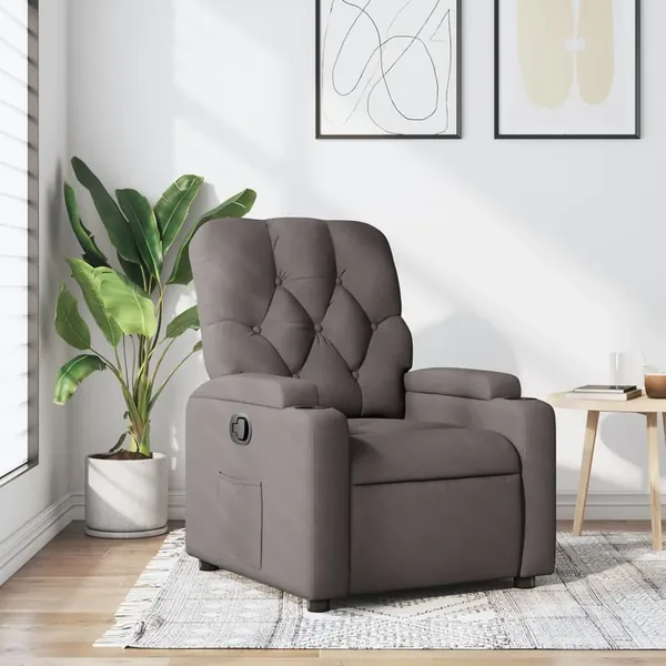 Fauteuil inclinable Taupe Tissu