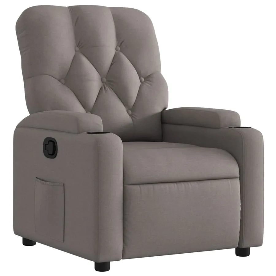 Fauteuil inclinable Taupe Tissu - 2