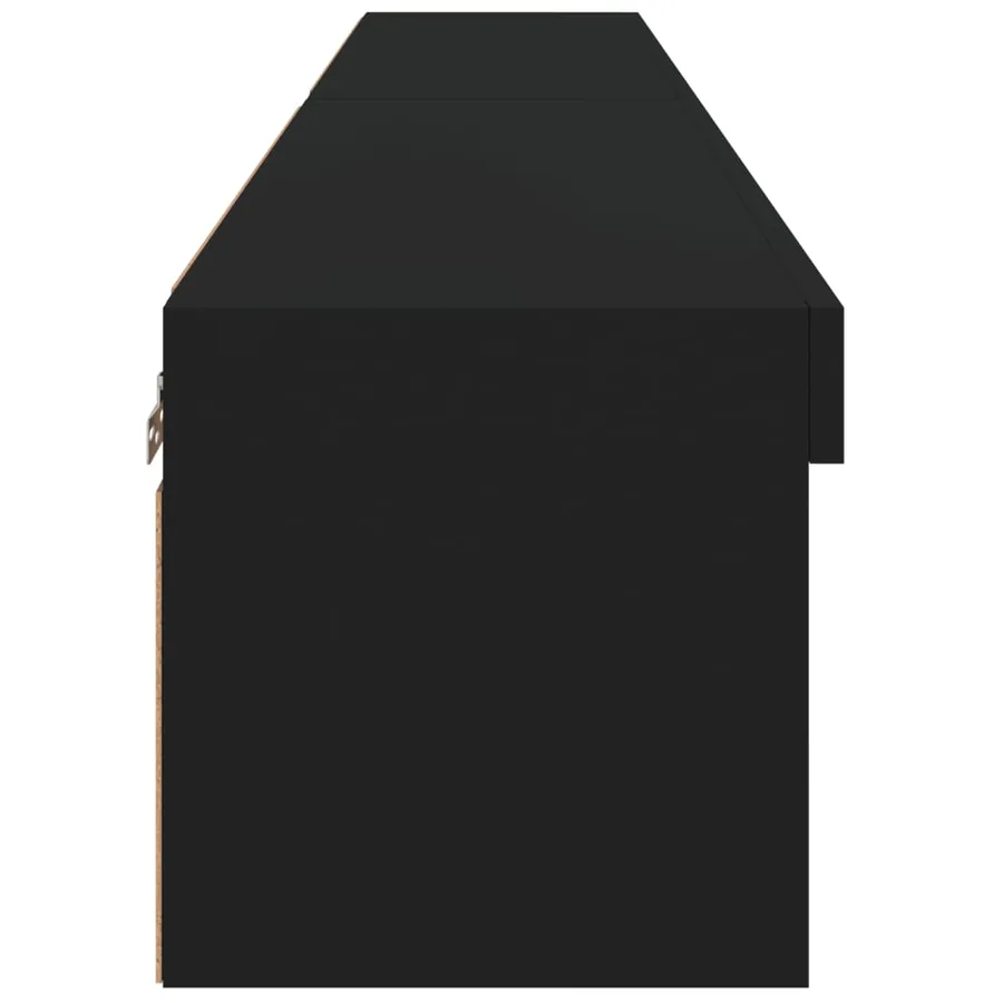 Meubles TV avec lumières LED 2 pcs noir 80x30x30 cm - 9