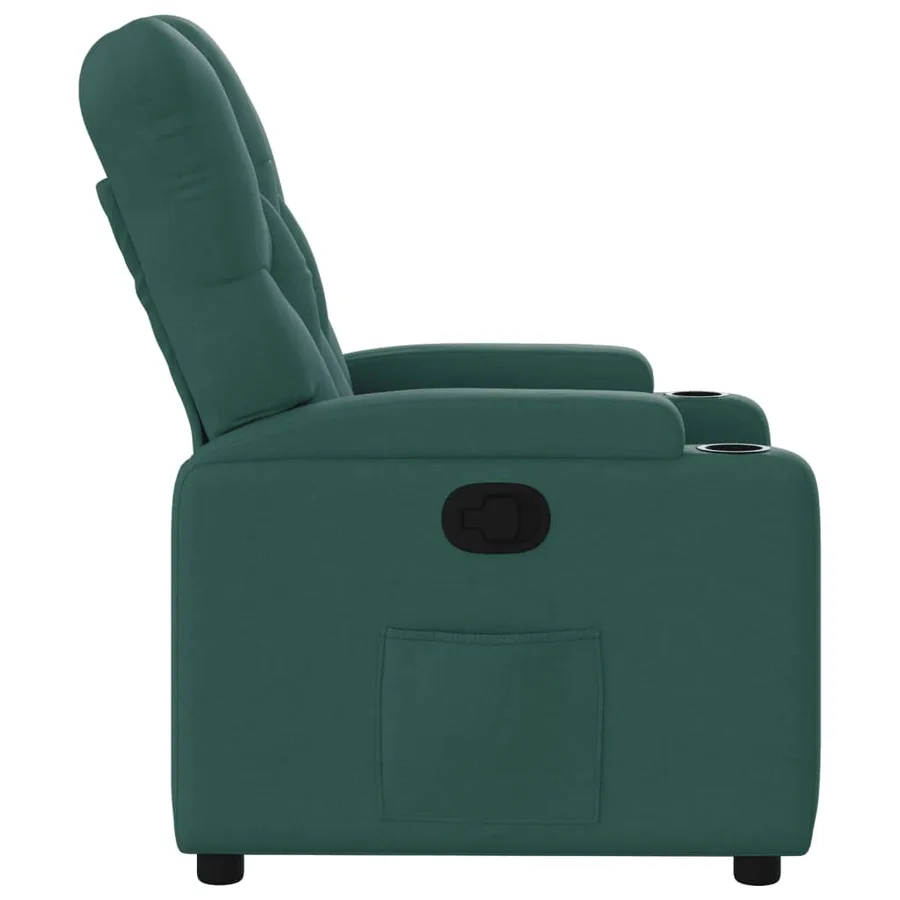 Fauteuil inclinable Vert foncé Tissu - 7