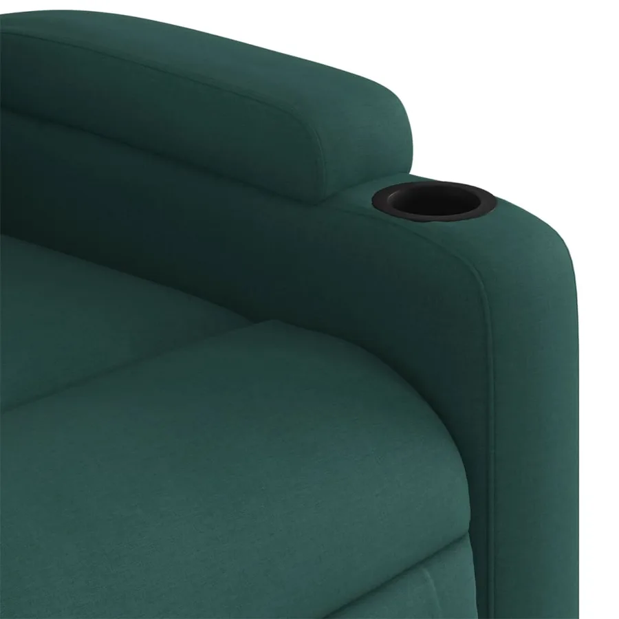 Fauteuil inclinable Vert foncé Tissu - 8