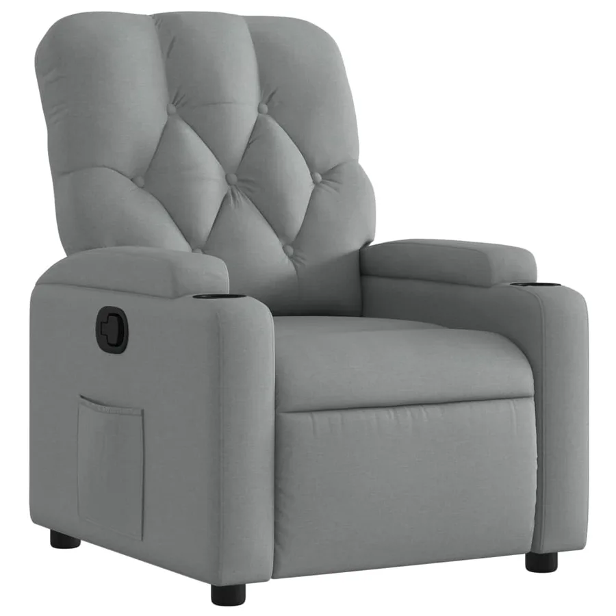 Fauteuil inclinable Gris clair Tissu - 2