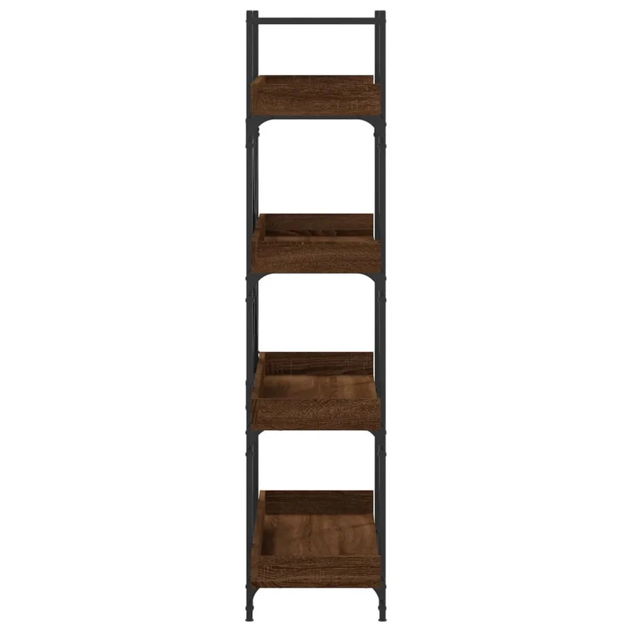 Bibliothèque 4 niveaux chêne marron 100x33x145,5 cm - 5