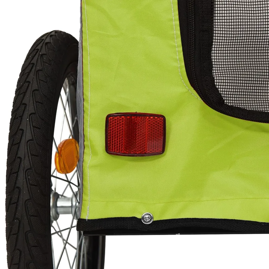 Remorque de vélo pour animaux de compagnie vert et gris - 11
