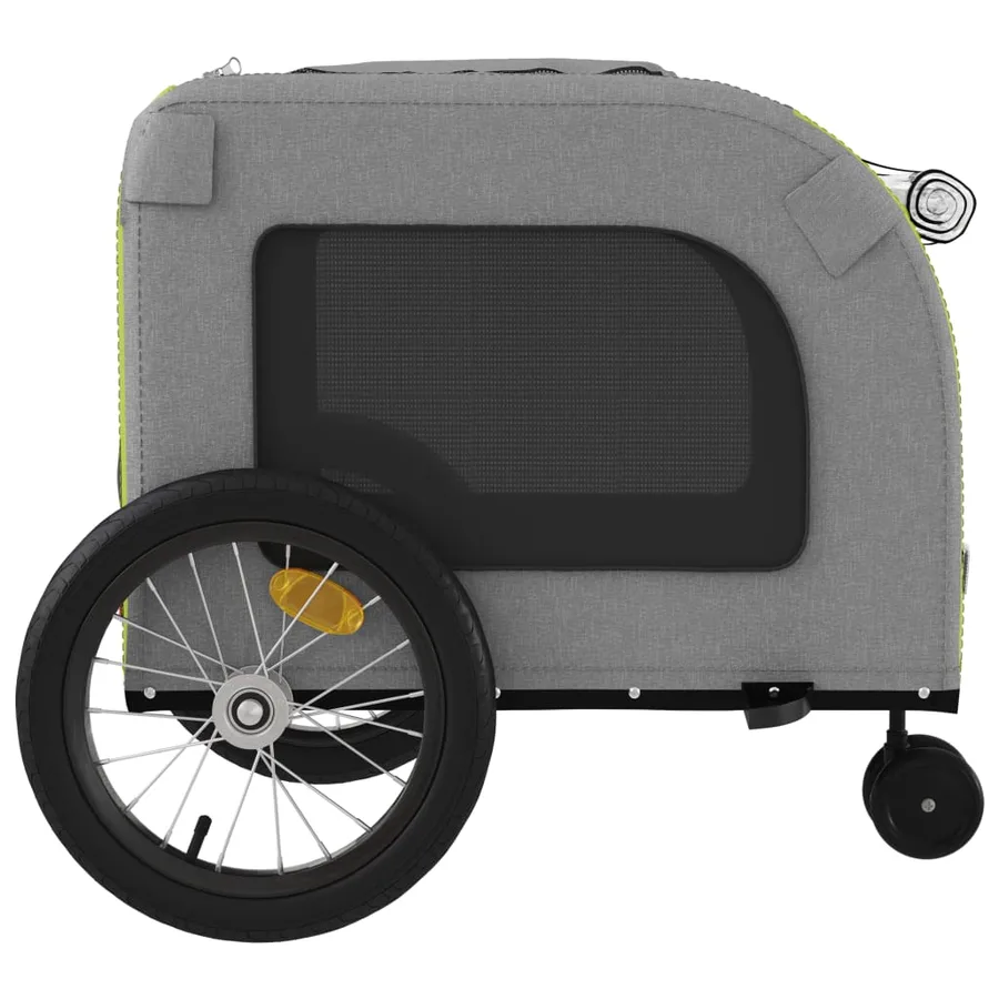 Remorque de vélo pour animaux de compagnie vert et gris - 7