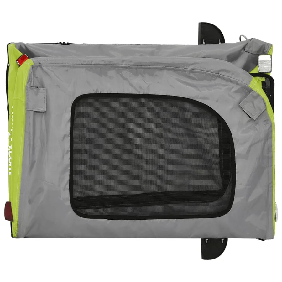 Remorque de vélo pour animaux de compagnie vert et gris - 9