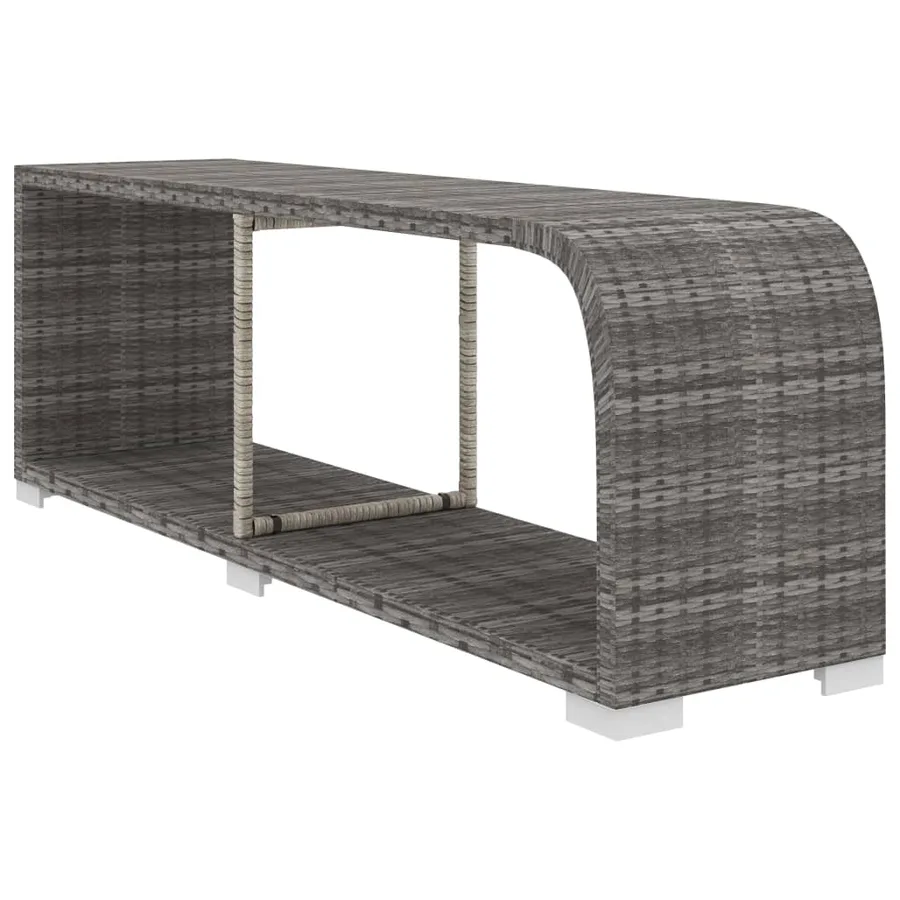 Salon de jardin 11 pcs avec coussins Résine tressée Gris - 7