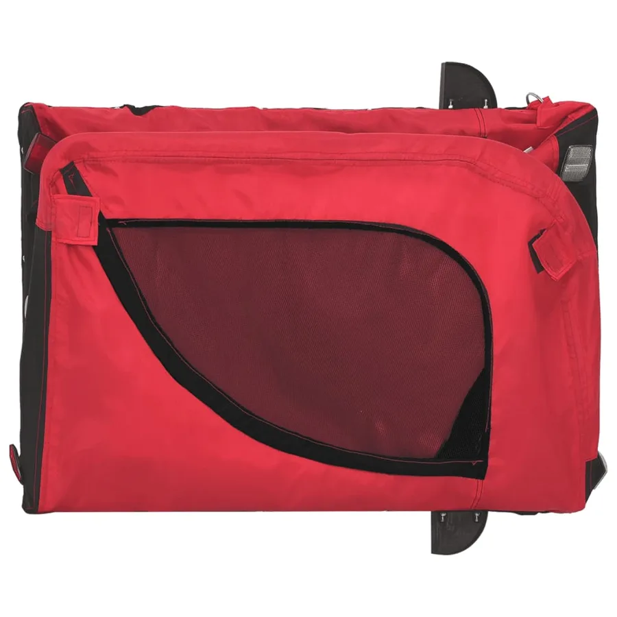 Remorque de vélo pour animaux de compagnie rouge et noir - 8
