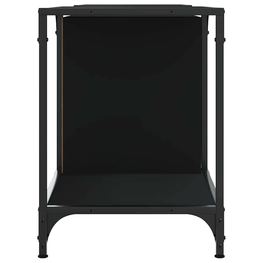 Meuble TV noir 153x37x50 cm bois d'ingénierie - 5