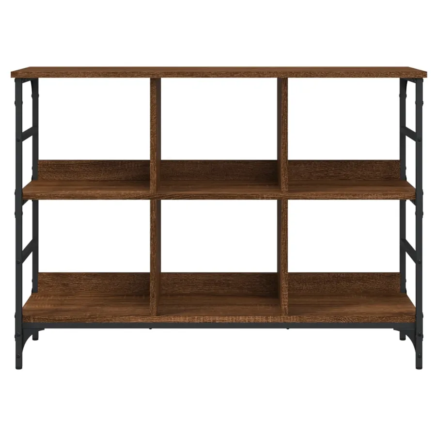 Buffet chêne marron 102x32x73,5 cm bois d'ingénierie - 4