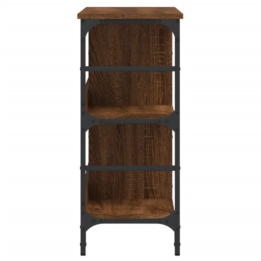 Buffet chêne marron 102x32x73,5 cm bois d'ingénierie - 5
