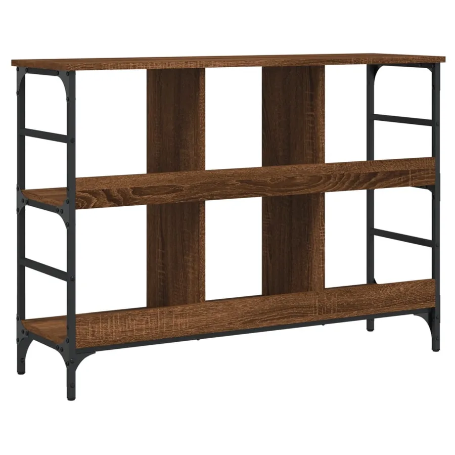 Buffet chêne marron 102x32x73,5 cm bois d'ingénierie - 6
