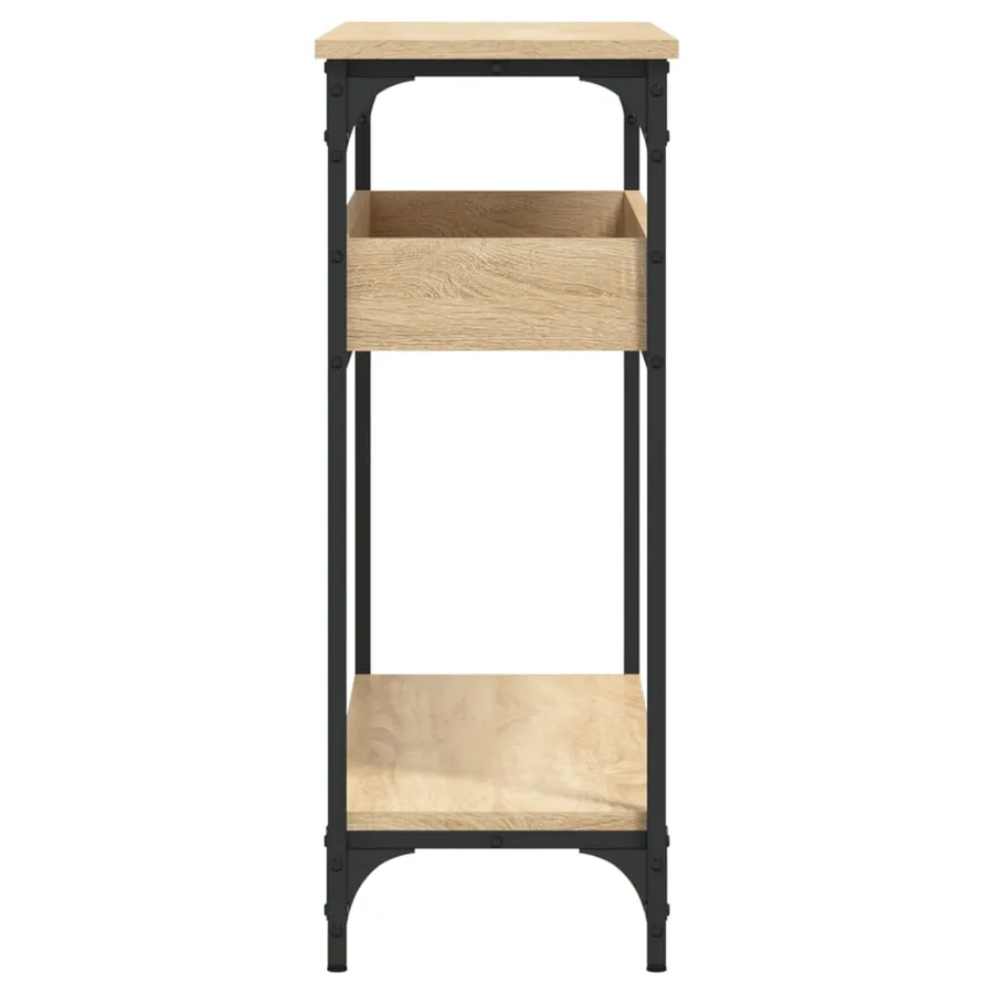 Table console avec étagère Chêne Sonoma 100 x 29 x 75 cm Bois d'ingénierie - 5