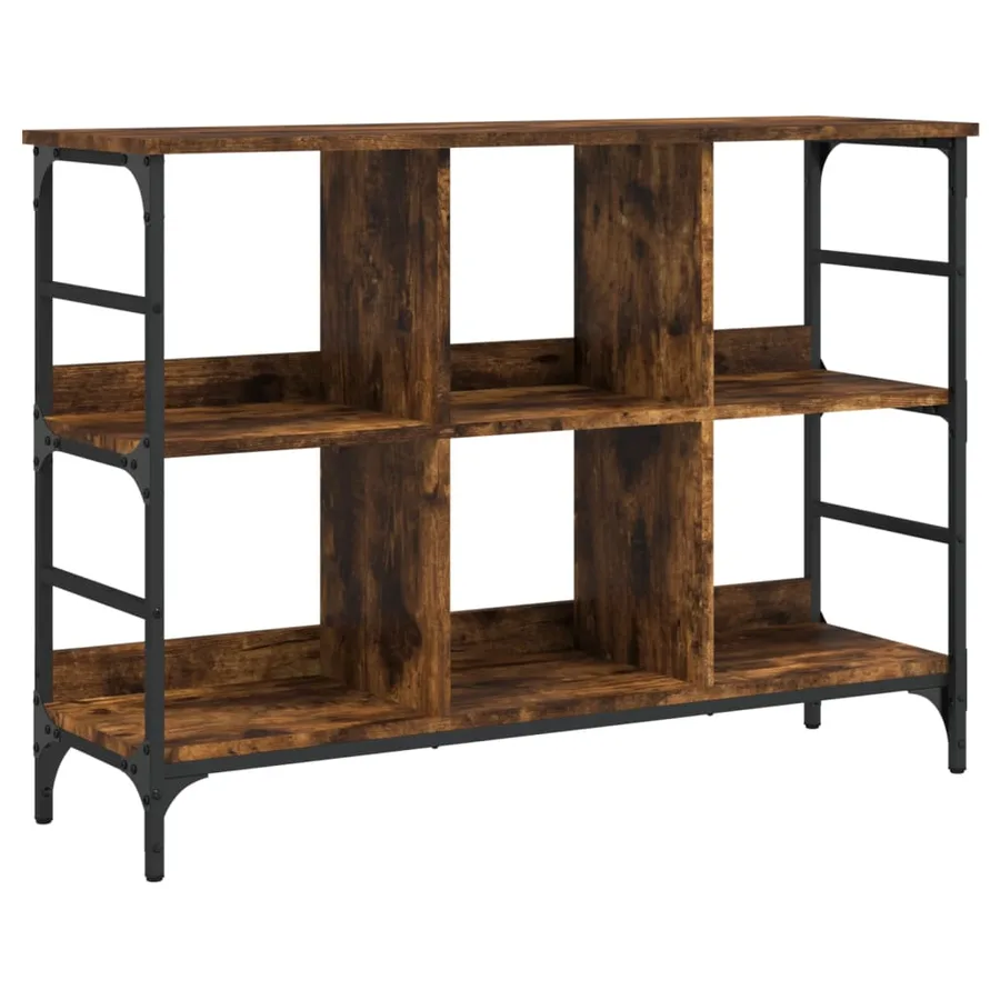 Buffet chêne fumé 102x32x73,5 cm bois d'ingénierie - 2