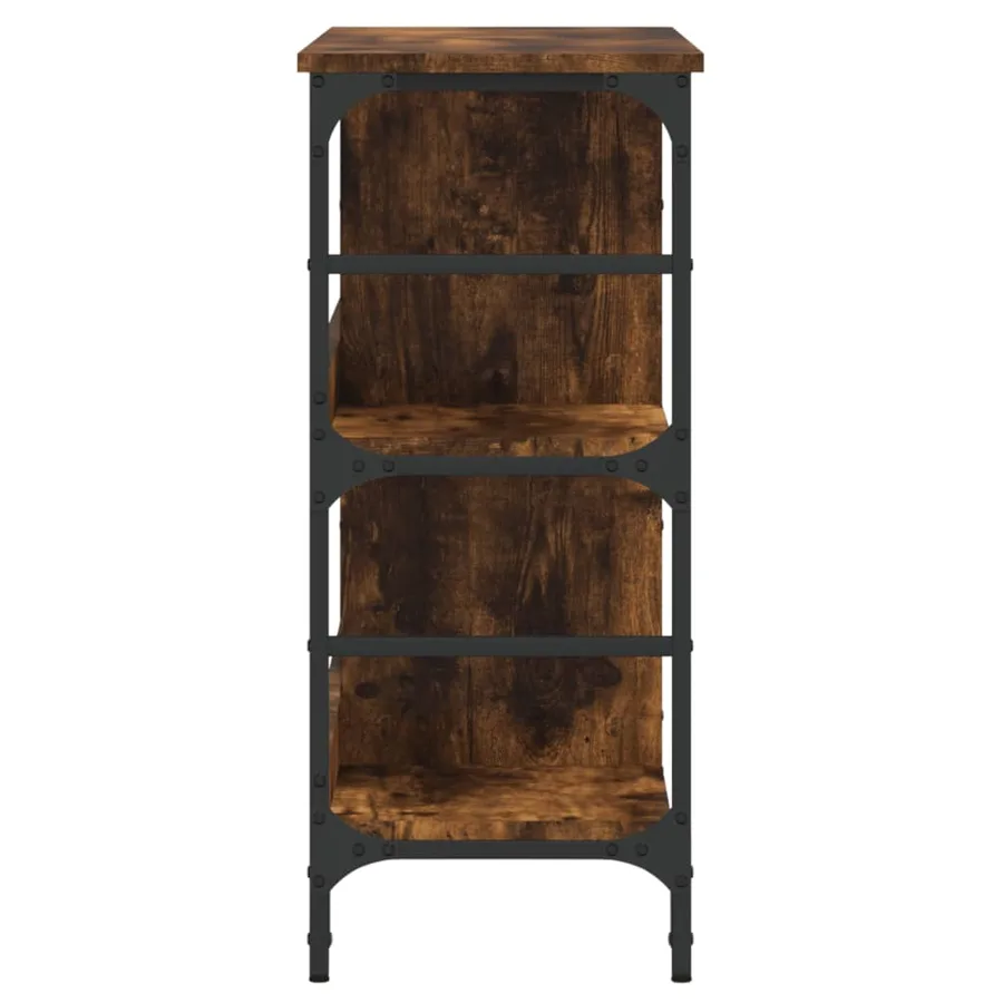 Buffet chêne fumé 102x32x73,5 cm bois d'ingénierie - 5