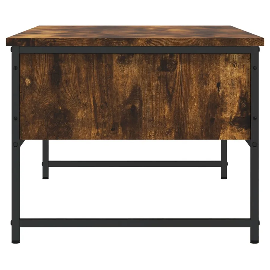 Table basse chêne fumé 101x49x39,5 cm bois d'ingénierie - 7