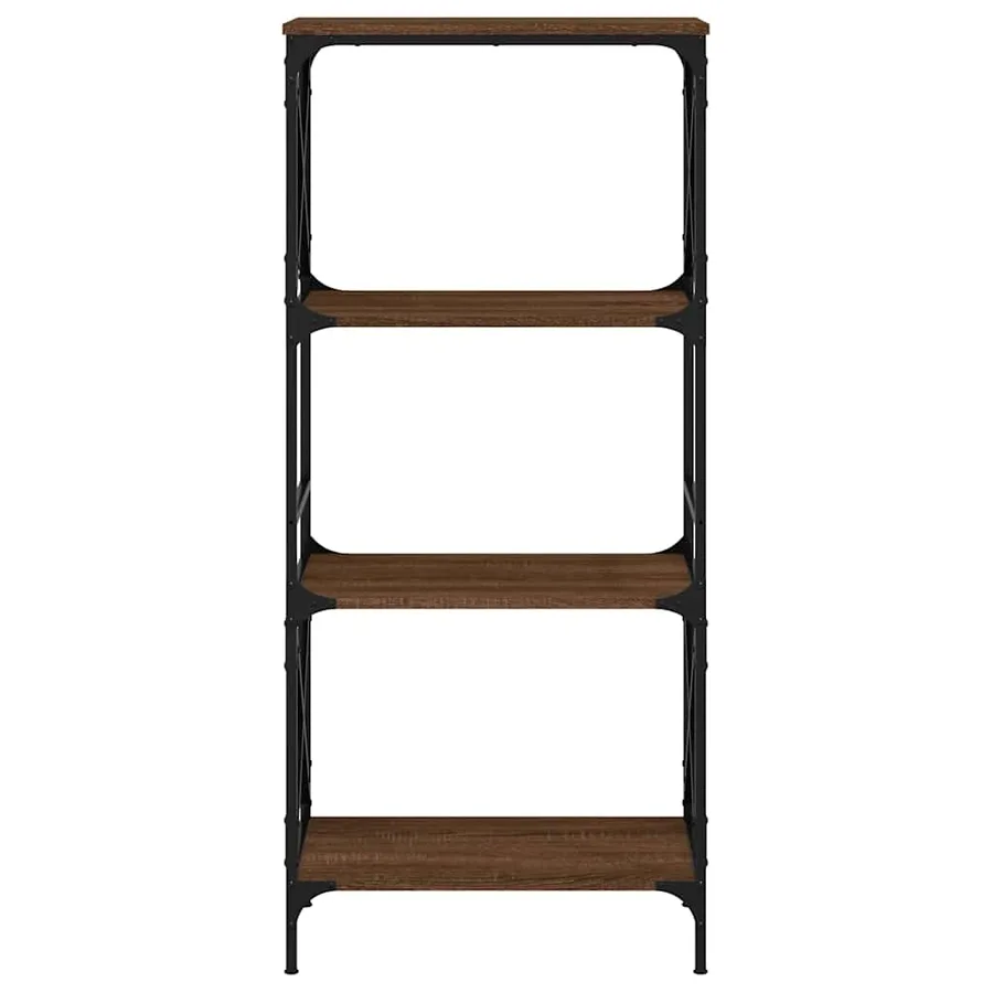 Bibliothèque 4 niveaux chêne brun 59x35x132cm bois d'ingénierie - 4