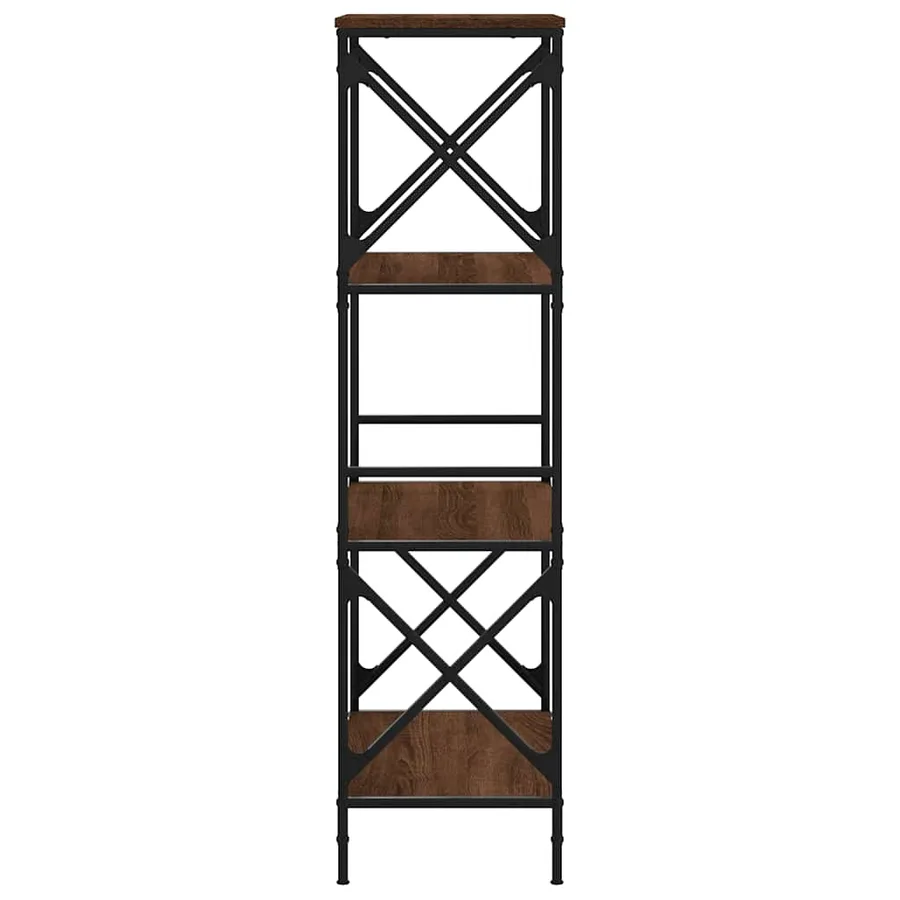 Bibliothèque 4 niveaux chêne brun 59x35x132cm bois d'ingénierie - 5